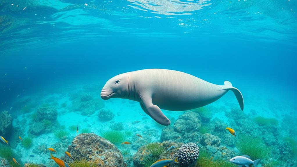 dugongs marine herbivorous mammals