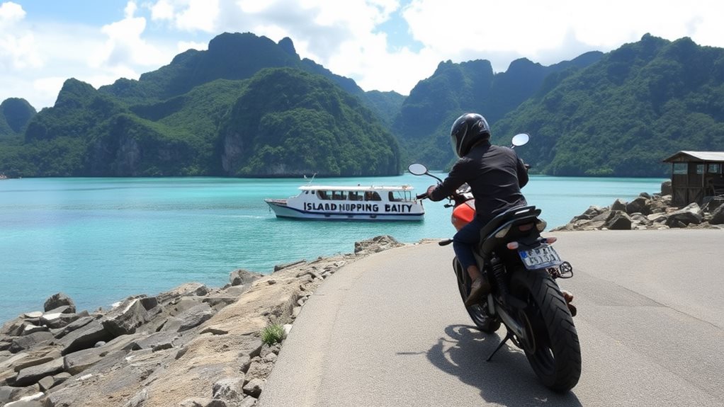 motorcycle adventure on islands