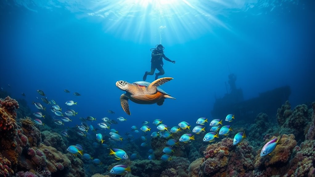 scuba diving in tropics