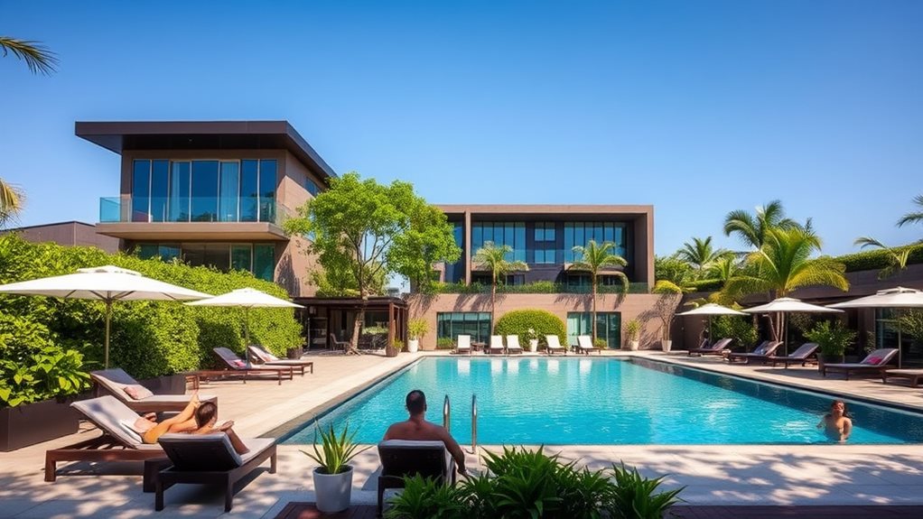 luxury poolside vacation rentals